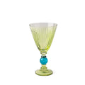 Green & Teal Two-Tone Wine Glass