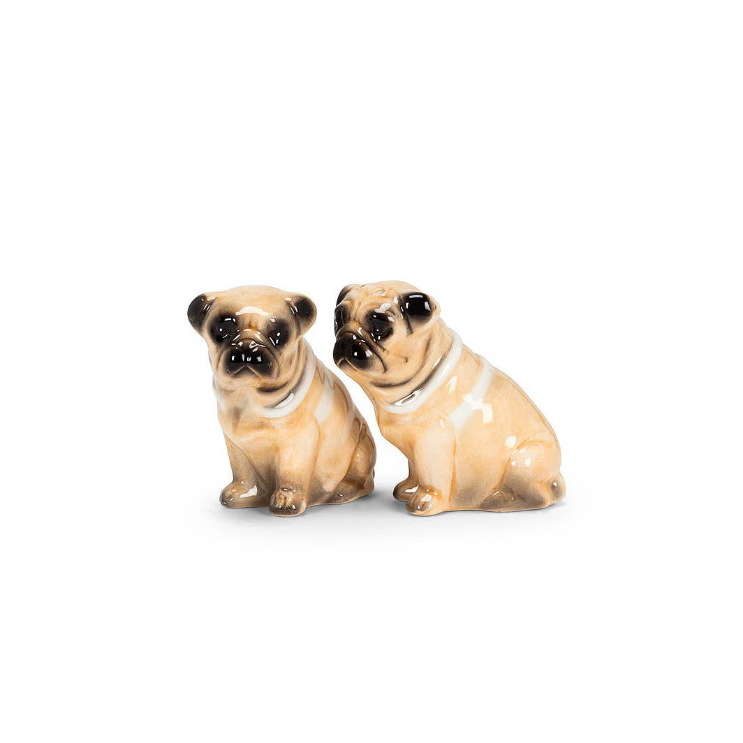 Pug Ceramic Salt & Pepper Shakers
