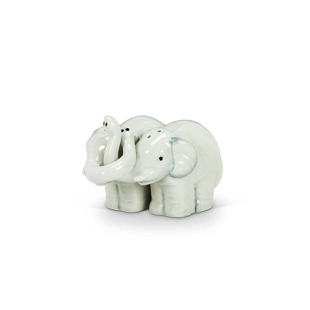Hugging Elephants Ceramic Salt & Pepper Shakers