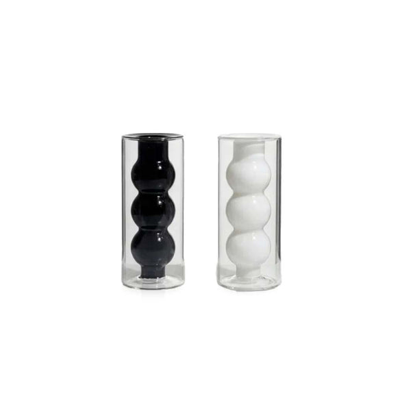 Black and White Bubble Salt and Pepper Shakers