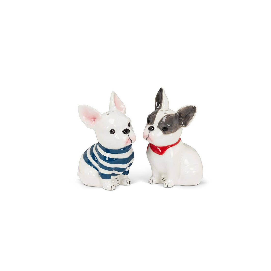 French Bulldog Ceramic Salt & Pepper Shakers