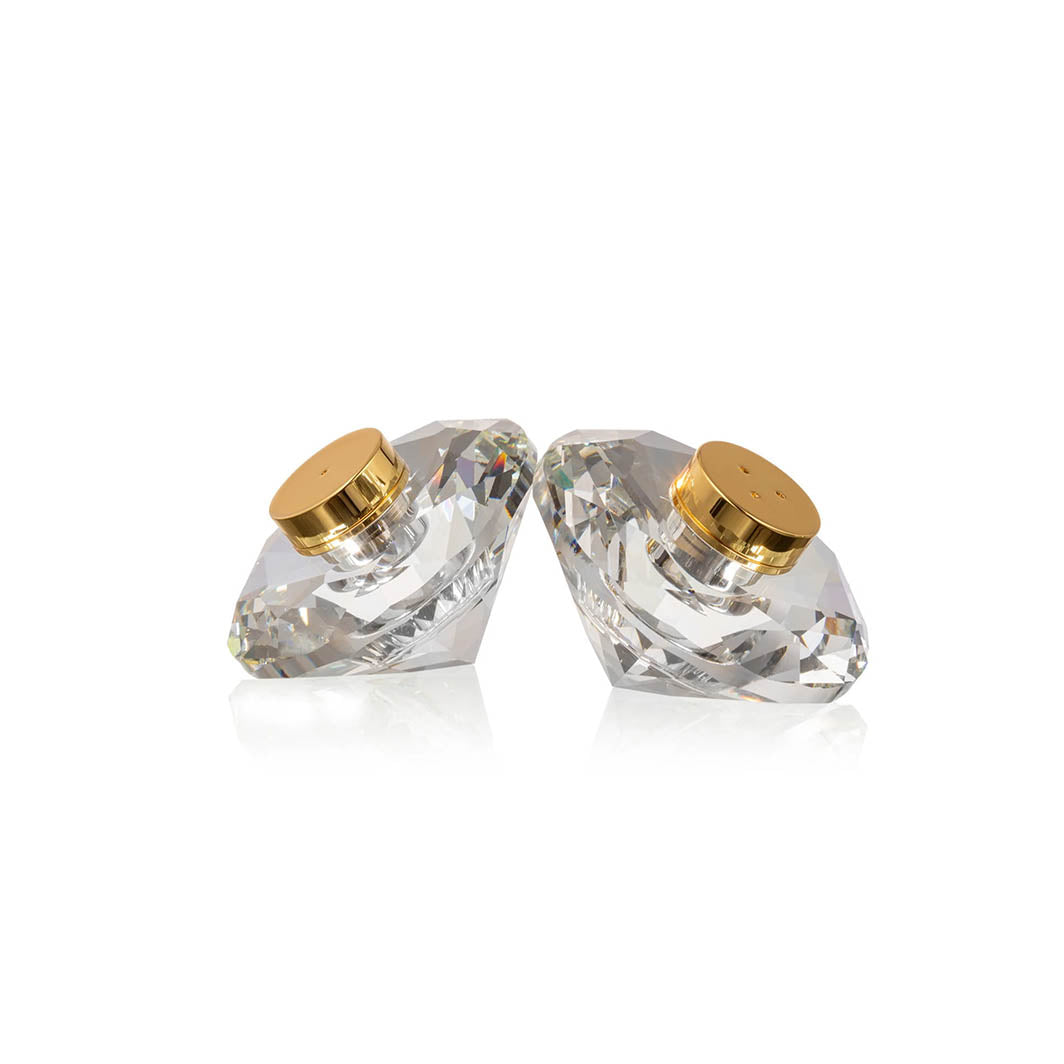 Rio Crystal Salt and Pepper Pair, Gold