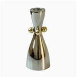Stainless Steel Candle Holder with Gold Balls
