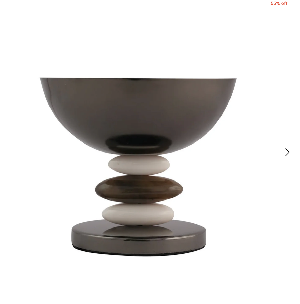 Midnight Pebble Nut Bowl Stand