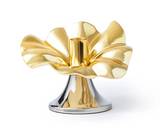 Small Flower Candle Holder Gold