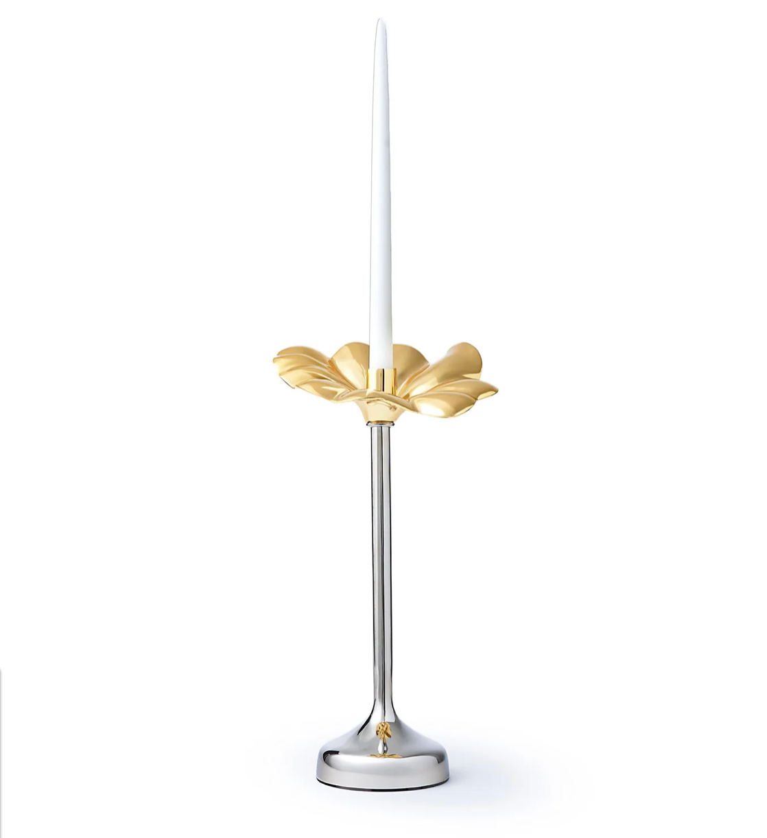 Two-Tone Flower Candle Holder, 13 inch