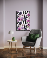 Purple & Black Floral Garden