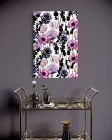 Purple & Black Floral Garden