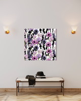 Purple & Black Floral Garden