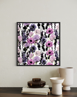 Purple & Black Floral Garden