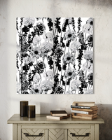 Greyscale Floral Garden