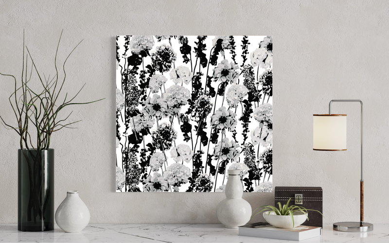 Greyscale Floral Garden