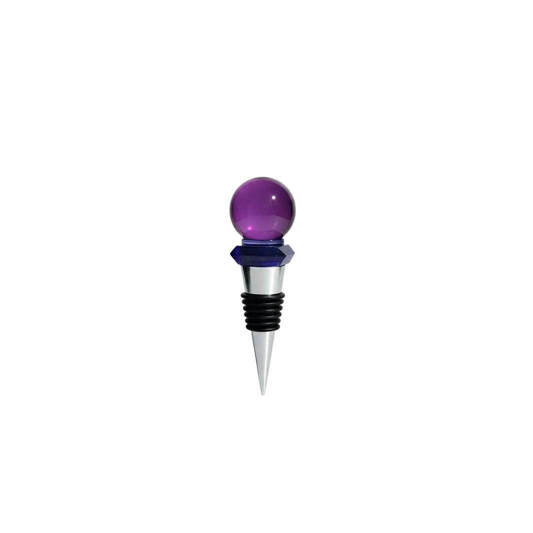 Purple Crystal Wine Stopper