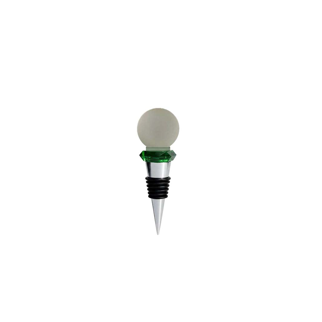 Green Crystal Wine Stopper