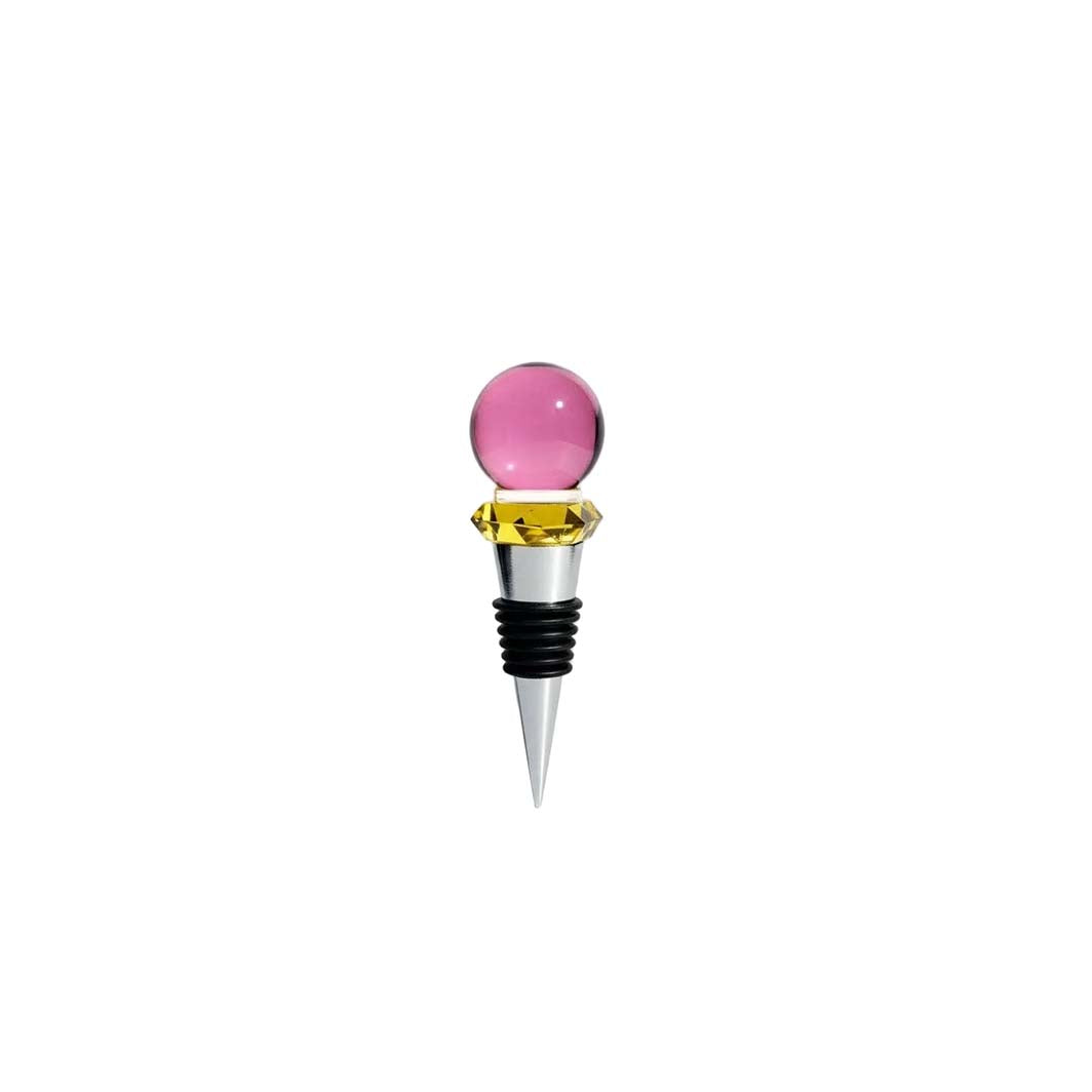 Pink Crystal Wine Stopper