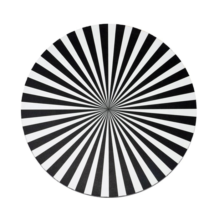 Black & White Starburst Vinyl Placemats, Set of 4