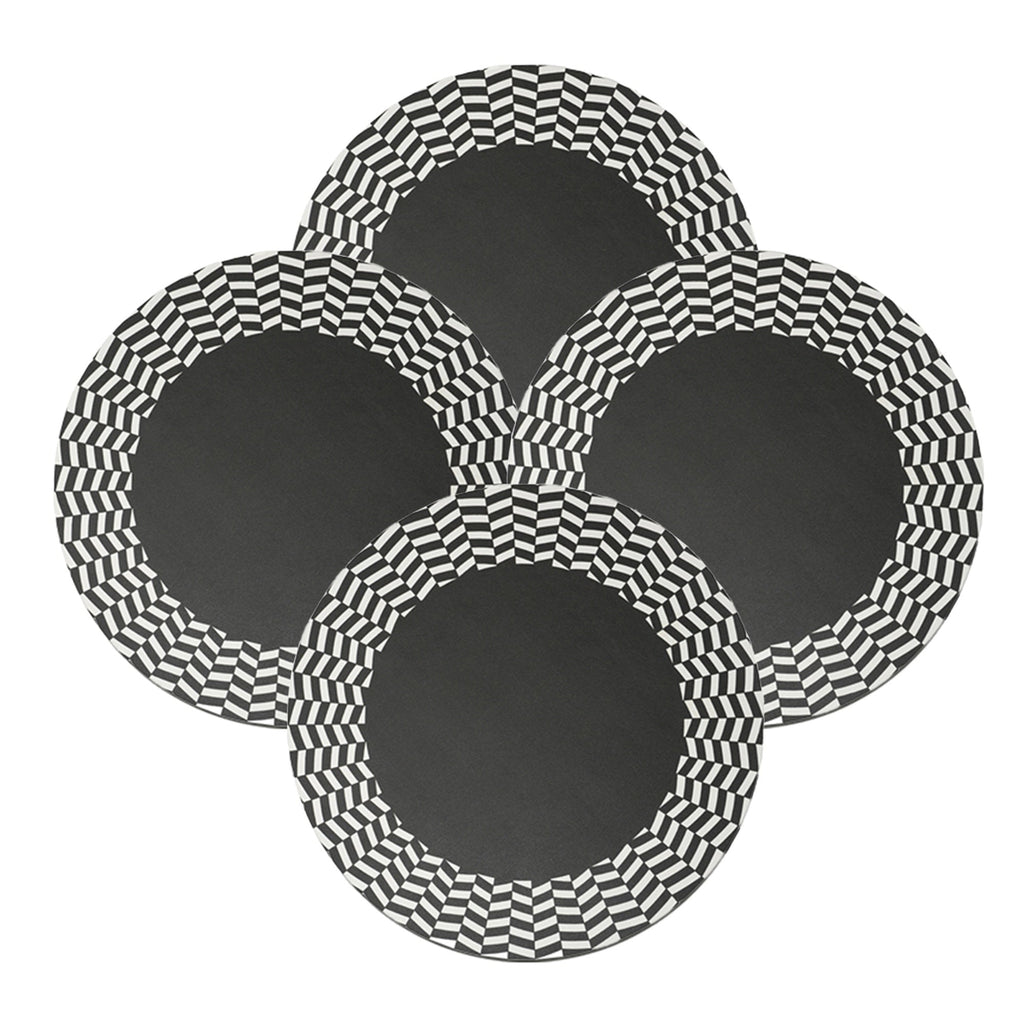 B&W Chevron Placemat Set set of four