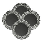 B&W Chevron Placemat Set set of four