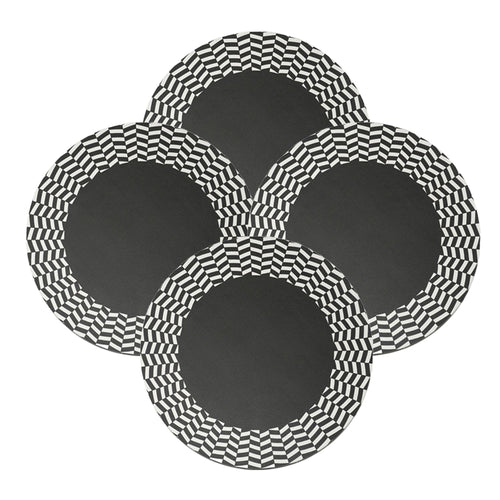 B&W Chevron Placemat Set set of four