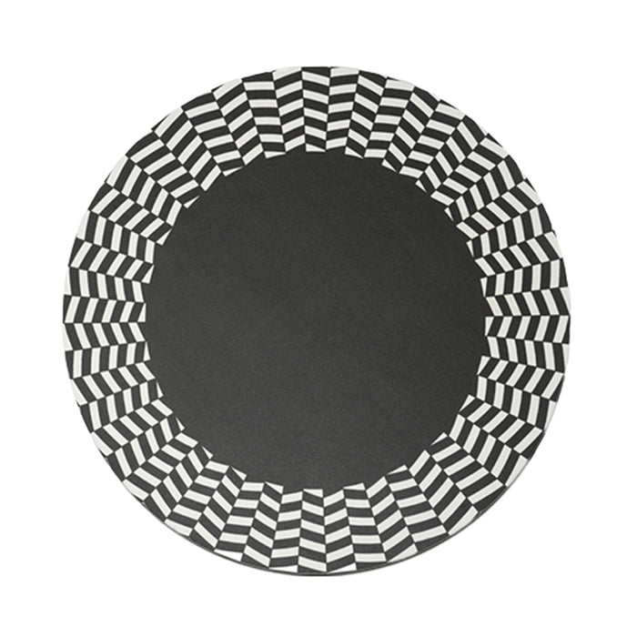 Black & White Chevron Vinyl Placemats, Set of 4