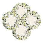 Cream Floral Garden Vinyl Placemats, Set of 4