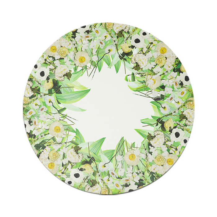 Pura Vida x Cream Floral Garden Vinyl Placemats, Set of 4