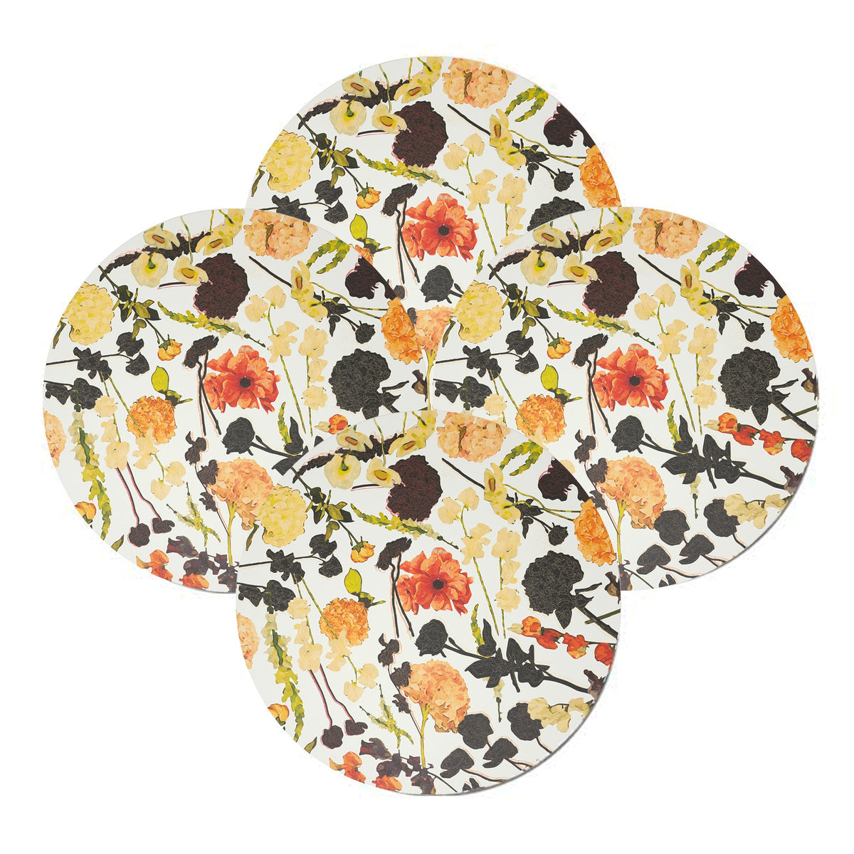 Auburn Bouquet Vinyl Placemats, Set of 4
