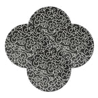 B&W Squiggly Placemat Set set of four