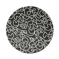 B&W Squiggly Placemat Set, melamine dinnerware