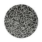 B&W Squiggly Placemat Set, melamine dinnerware