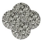 Grayscale Roses Vinyl Placemats, Set of 4