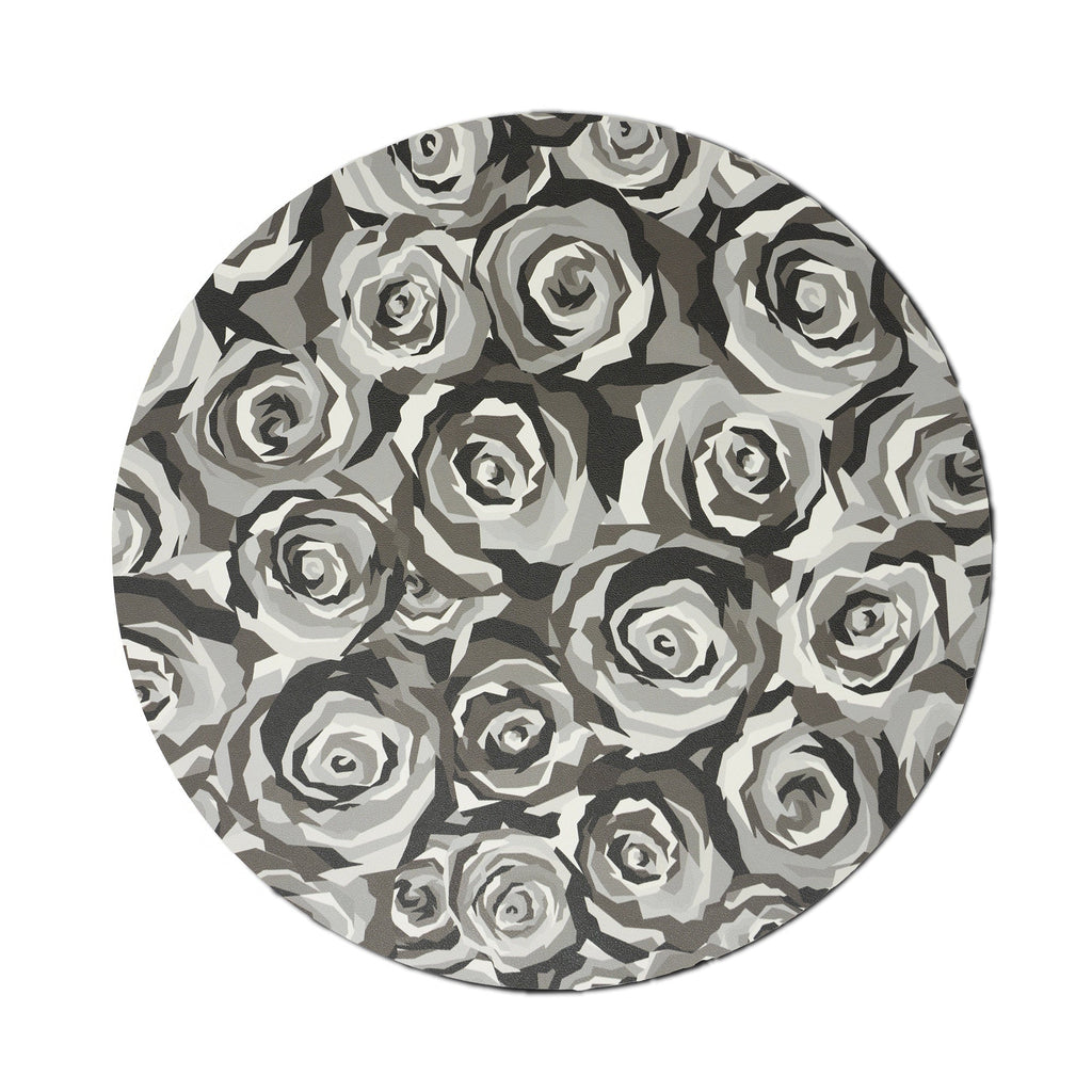 Greyscale Roses Placemat Set, melamine dinnerware
