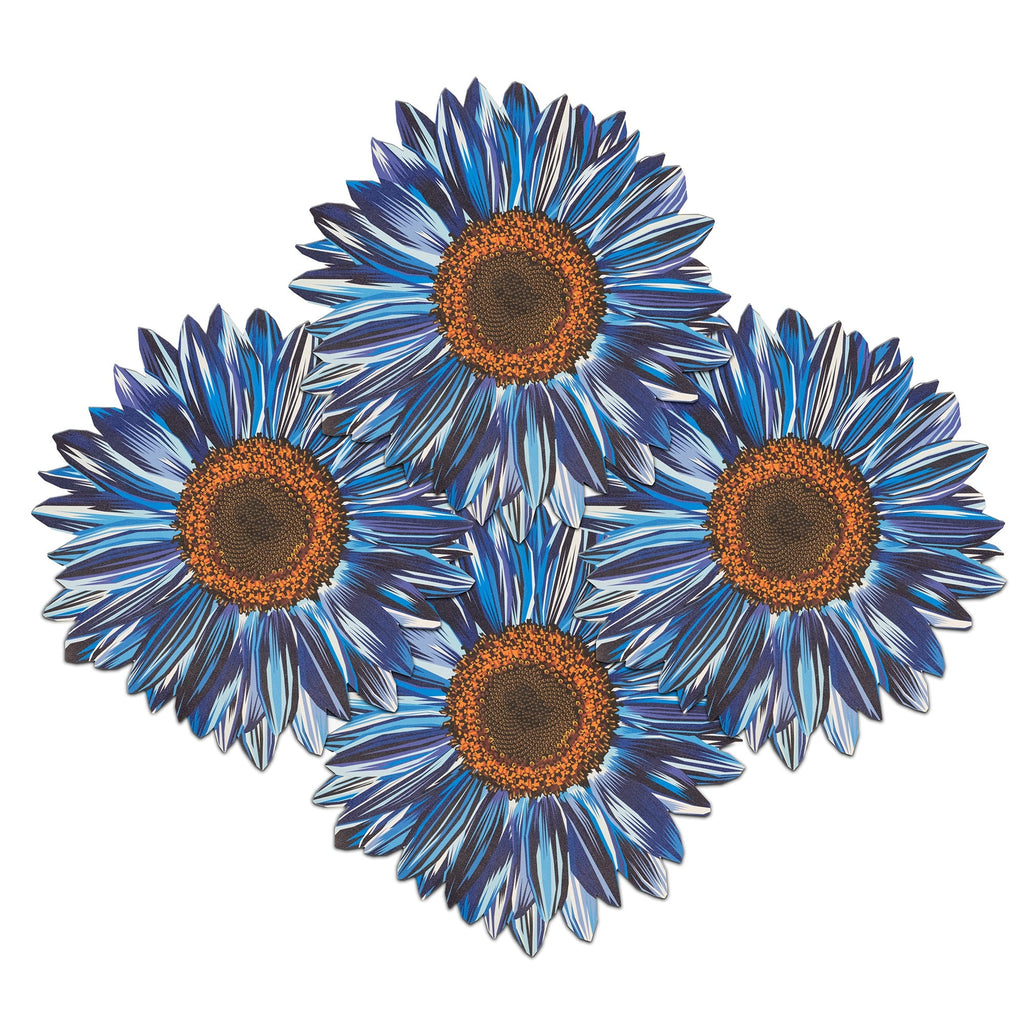 Blue Sunflower Placemat Set set of four