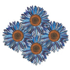 Blue Sunflower Placemat Set set of four
