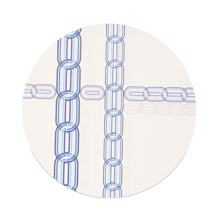 Blue Link Starburst Vinyl Placemats, Set of 4