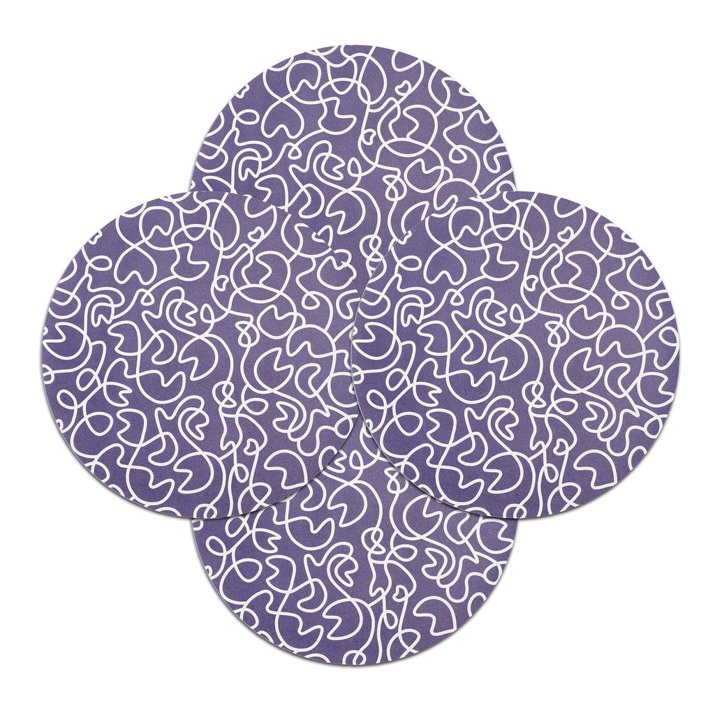Navy Squiggly Placemat Set set of four