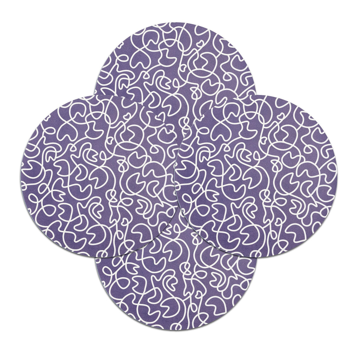 Navy Squiggly Placemat Set set of four