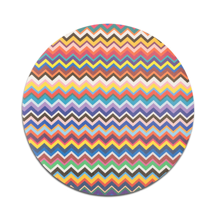 Multicolor Zigzag Vinyl Placemats, Set of 4