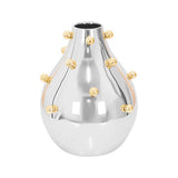 Stainless Steel Vase with Gold Balls, Large