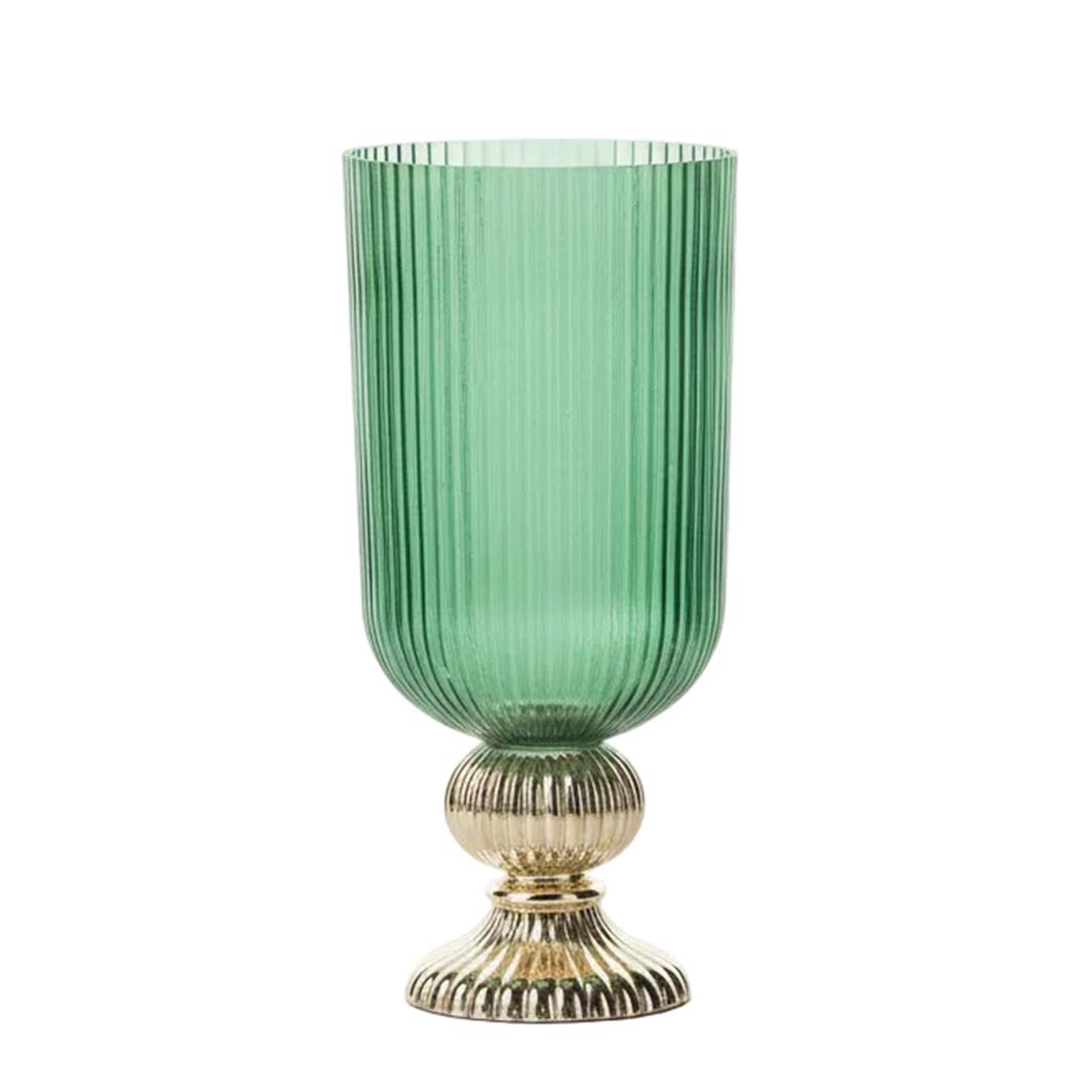 Green and Gold Flower Vase