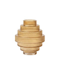 Amber Tiered Glass Vase