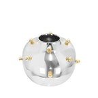 Stainless Steel Vase with Gold Balls, Small