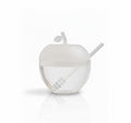 Frosted and Clear Glass Honey Dish
