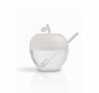 Frosted and Clear Glass Honey Dish