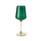 Green & Gold Wine Glass