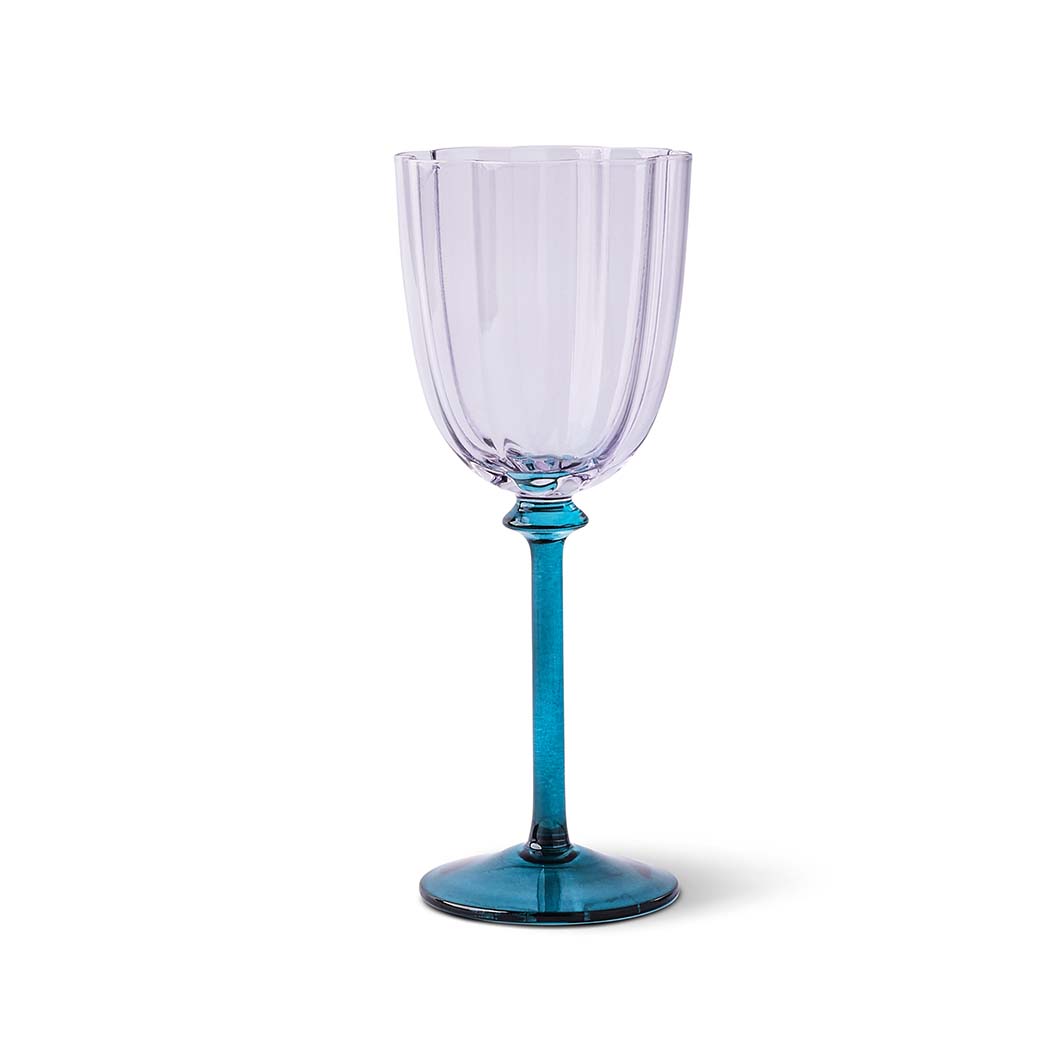 Purple & Teal Two-Tone Wine Glass