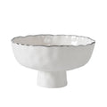 Portofino Plata White Medium Footed Bowl
