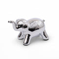 Silver Ceramic Elephant Figurine