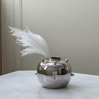 Stainless Steel Vase with Gold Balls, Small