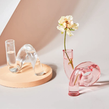 Twist Glass Candlestick Holder / Flower Vase: Black